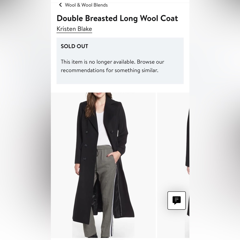 Kristen Blake Black Wool Coat